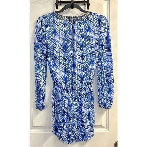 Lilly Pulitzer Colby Romper Lapis Blue Costa Verde XXS Summer Beach Coastal - Picture 3 of 13